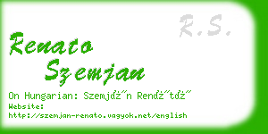 renato szemjan business card